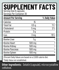 Grass-Fed Beef Organs Complex
