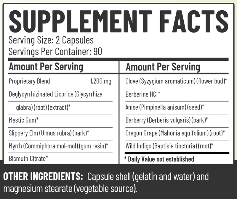 Microbiome Support 1 supplement facts